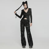 Alistair Punk Mesh Faux Leather Pants