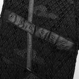 Alistair Punk Mesh Faux Leather Pants