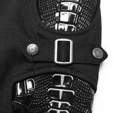 Amphora Punk Buckle PU Pants