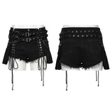 Mephisto Punk Lace Lace-Up Shorts