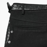 Anselme Punk Faux Leather Baggy Pants