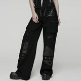Anselme Punk Faux Leather Baggy Pants