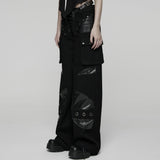 Anselme Punk Faux Leather Baggy Pants