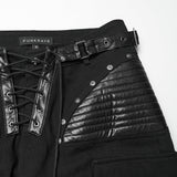 Anselme Punk Faux Leather Baggy Pants
