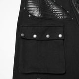 Anselme Punk Faux Leather Baggy Pants
