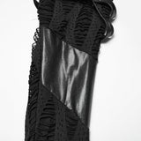 Almandite Punk Faux Leather Buckle Leggings