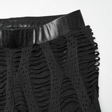 Almandite Punk Faux Leather Buckle Leggings