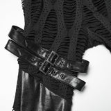 Almandite Punk Faux Leather Buckle Leggings