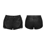 Brindlewood Women's Punk Low Waist Shorts in Black