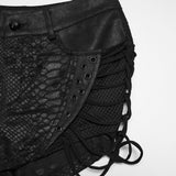 Brindlewood Women's Punk Low Waist Shorts in Black