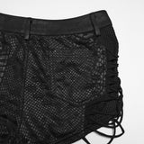 Brindlewood Women's Punk Low Waist Shorts in Black