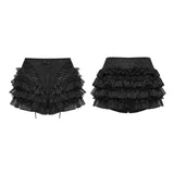 Veratrum Gothic Lace Ruffle Skirt