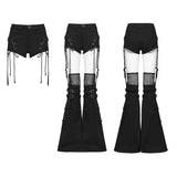 Blighted Gothic Pants with Detachable Flared Leg Warmers