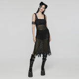Asphodelos Punk Mesh Knit Dress