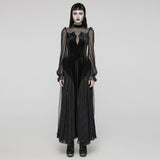 Gehlenite Gothic Lace Sheer Maxi Dress