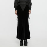 Occulta Gothic Lace Velvet Skirt