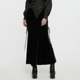 Occulta Gothic Lace Velvet Skirt