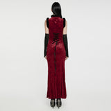 Narcissa Gothic Lace Velvet Dress