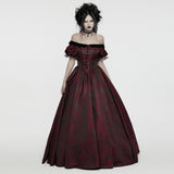Ipomoea Gothic Lace Off-Shoulder Dress