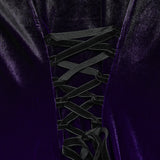 Hollowthorn Gothic Lace Velvet Mini Dress