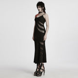 Malthus Punk Mesh Cutout Maxi Dress