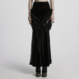 Alabastrine Gothic Lace Velvet Skirt