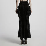Alabastrine Gothic Lace Velvet Skirt
