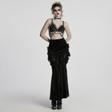 Alabastrine Gothic Lace Velvet Skirt