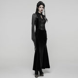 Taxus Gothic Lace Velvet Vampiric Long Dress