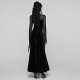 Taxus Gothic Lace Velvet Vampiric Long Dress