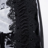 Condemn Gothic Lace Patent Vynil Skirt