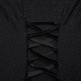 Rook Gothic Romantic Lace-Up Long Dress