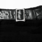 Calyx Punk Velvet Faux Fur Skirt
