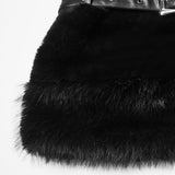 Calyx Punk Velvet Faux Fur Skirt