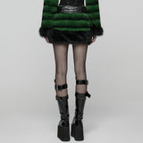 Calyx Punk Velvet Faux Fur Skirt