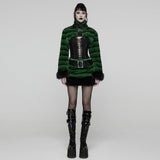 Calyx Punk Velvet Faux Fur Skirt