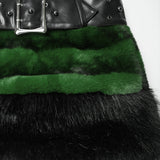 Calyx Punk Velvet Faux Fur Skirt