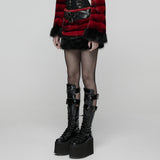 Alphonse Punk Velvet Faux Fur Skirt