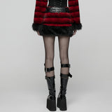 Calyx Punk Velvet Faux Fur Skirt
