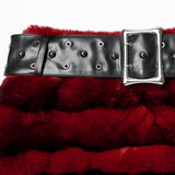 Alphonse Punk Velvet Faux Fur Skirt
