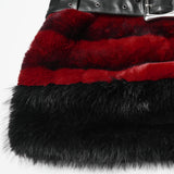 Alphonse Punk Velvet Faux Fur Skirt
