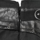 Cavern Punk Faux Leather Belt Skirt