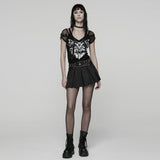 Cavern Punk Faux Leather Belt Skirt