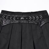 Cavern Punk Faux Leather Belt Skirt