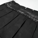 Cavern Punk Faux Leather Belt Skirt