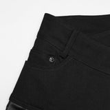 Anubis Punk Buckle Faux Leather Skirt