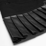 Anubis Punk Buckle Faux Leather Skirt