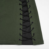 Graveyard Punk Fishnet PU Skirt