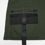 Graveyard Punk Fishnet PU Skirt