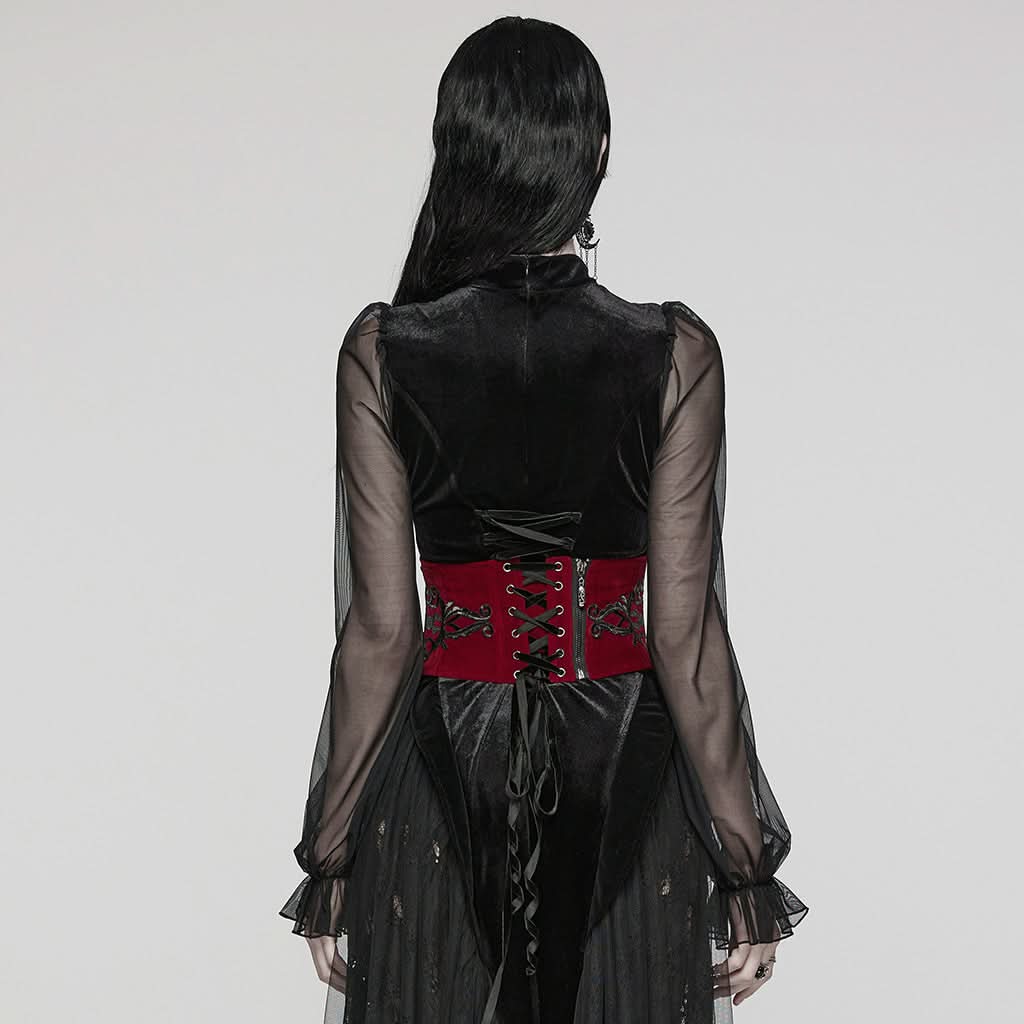 Morrigan Corset (Red) - PunkRave